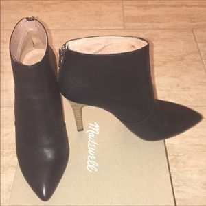 MADEWELL Black High-Heel stiletto Ankle Boots Sz 8